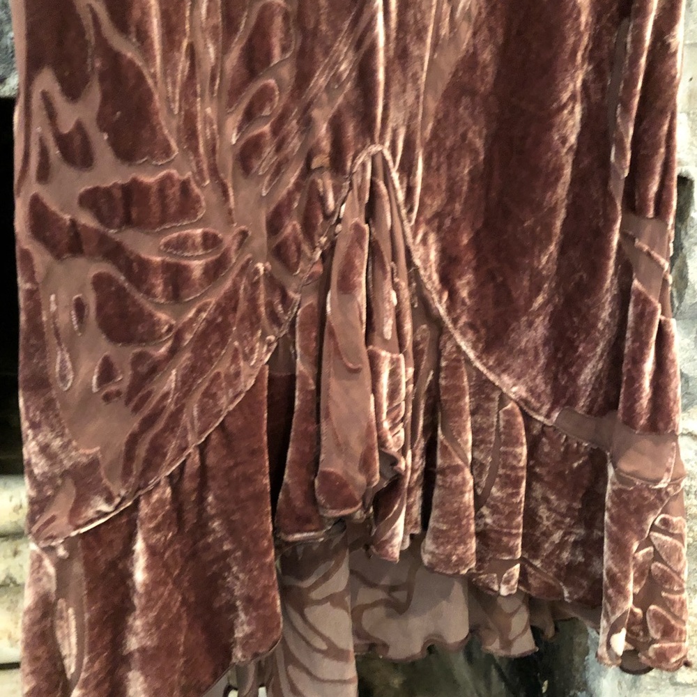 Long velvet skirt